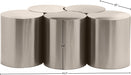Meridian Furniture - Dimple Silver Iron 5pc. Nesting Coffee Table - 99081Silver-5C - GreatFurnitureDeal