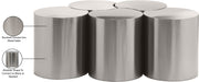 Meridian Furniture - Dimple Silver Iron 5pc. Nesting Coffee Table - 99081Silver-5C - GreatFurnitureDeal