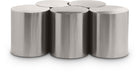 Meridian Furniture - Dimple Silver Iron 5pc. Nesting Coffee Table - 99081Silver-5D - GreatFurnitureDeal