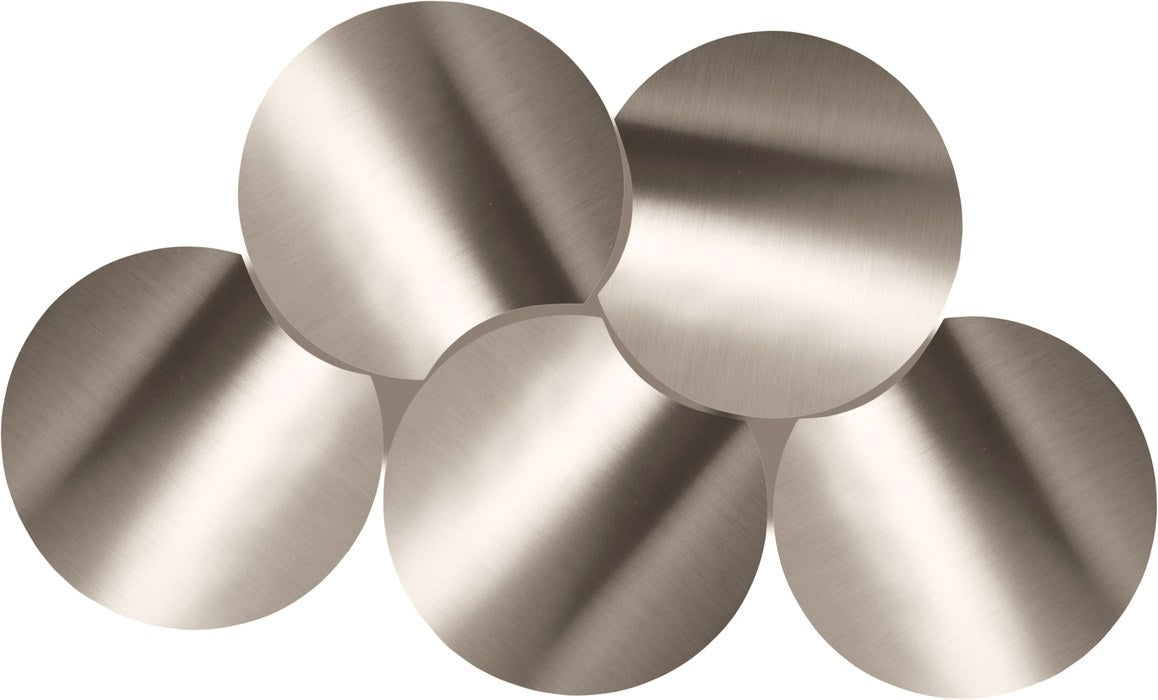 Meridian Furniture - Dimple Silver Iron 5pc. Nesting Coffee Table - 99081Silver-5D - GreatFurnitureDeal