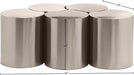 Meridian Furniture - Dimple Silver Iron 5pc. Nesting Coffee Table - 99081Silver-5D - GreatFurnitureDeal