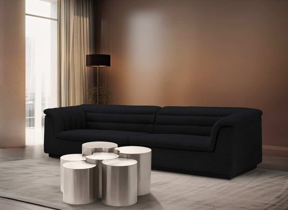 Meridian Furniture - Dimple Silver Iron 6pc. Nesting Coffee Table - 99081Silver-6A - GreatFurnitureDeal
