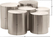 Meridian Furniture - Dimple Silver Iron 6pc. Nesting Coffee Table - 99081Silver-6A - GreatFurnitureDeal