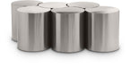 Meridian Furniture - Dimple Silver Iron 6pc. Nesting Coffee Table - 99081Silver-6B - GreatFurnitureDeal