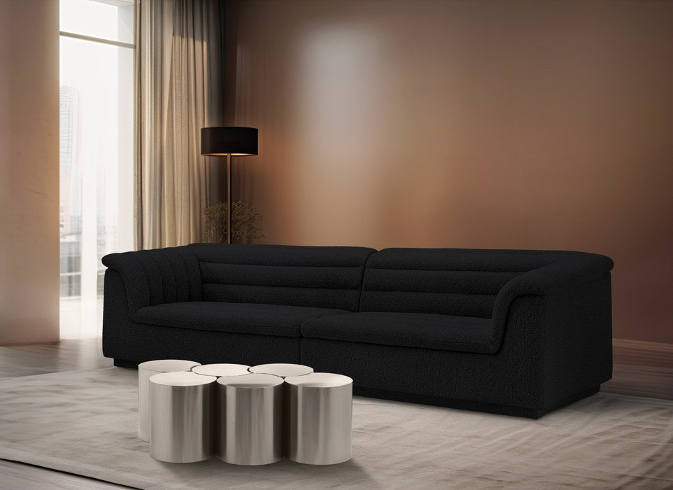 Meridian Furniture - Dimple Silver Iron 6pc. Nesting Coffee Table - 99081Silver-6B - GreatFurnitureDeal