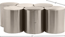 Meridian Furniture - Dimple Silver Iron 6pc. Nesting Coffee Table - 99081Silver-6B - GreatFurnitureDeal