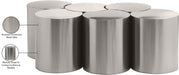 Meridian Furniture - Dimple Silver Iron 6pc. Nesting Coffee Table - 99081Silver-6B - GreatFurnitureDeal