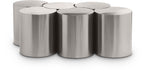 Meridian Furniture - Dimple Silver Iron 6pc. Nesting Coffee Table - 99081Silver-6C - GreatFurnitureDeal