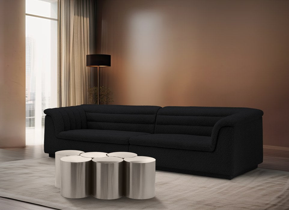 Meridian Furniture - Dimple Silver Iron 6pc. Nesting Coffee Table - 99081Silver-6C - GreatFurnitureDeal
