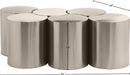 Meridian Furniture - Dimple Silver Iron 6pc. Nesting Coffee Table - 99081Silver-6C - GreatFurnitureDeal