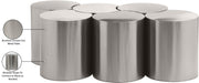 Meridian Furniture - Dimple Silver Iron 6pc. Nesting Coffee Table - 99081Silver-6C - GreatFurnitureDeal