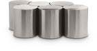 Meridian Furniture - Dimple Silver Iron 6pc. Nesting Coffee Table - 99081Silver-6D - GreatFurnitureDeal
