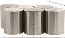 Meridian Furniture - Dimple Silver Iron 6pc. Nesting Coffee Table - 99081Silver-6D - GreatFurnitureDeal