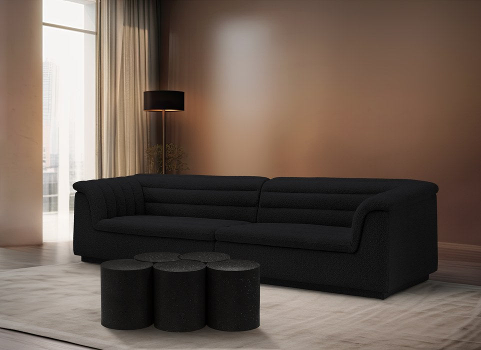 Meridian Furniture - Dimple Black Iron 5pc. Nesting Coffee Table - 99084Black-5C - GreatFurnitureDeal