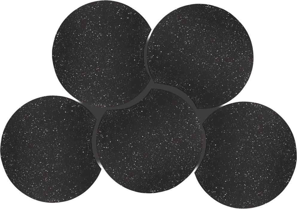 Meridian Furniture - Dimple Black Iron 5pc. Nesting Coffee Table - 99084Black-5D - GreatFurnitureDeal