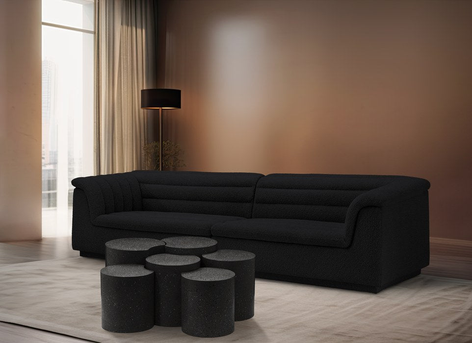 Meridian Furniture - Dimple Black Iron 6pc. Nesting Coffee Table - 99084Black-6A - GreatFurnitureDeal