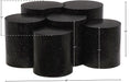 Meridian Furniture - Dimple Black Iron 6pc. Nesting Coffee Table - 99084Black-6A - GreatFurnitureDeal