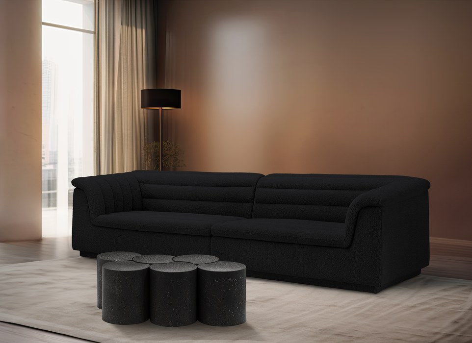 Meridian Furniture - Dimple Black Iron 6pc. Nesting Coffee Table - 99084Black-6B - GreatFurnitureDeal