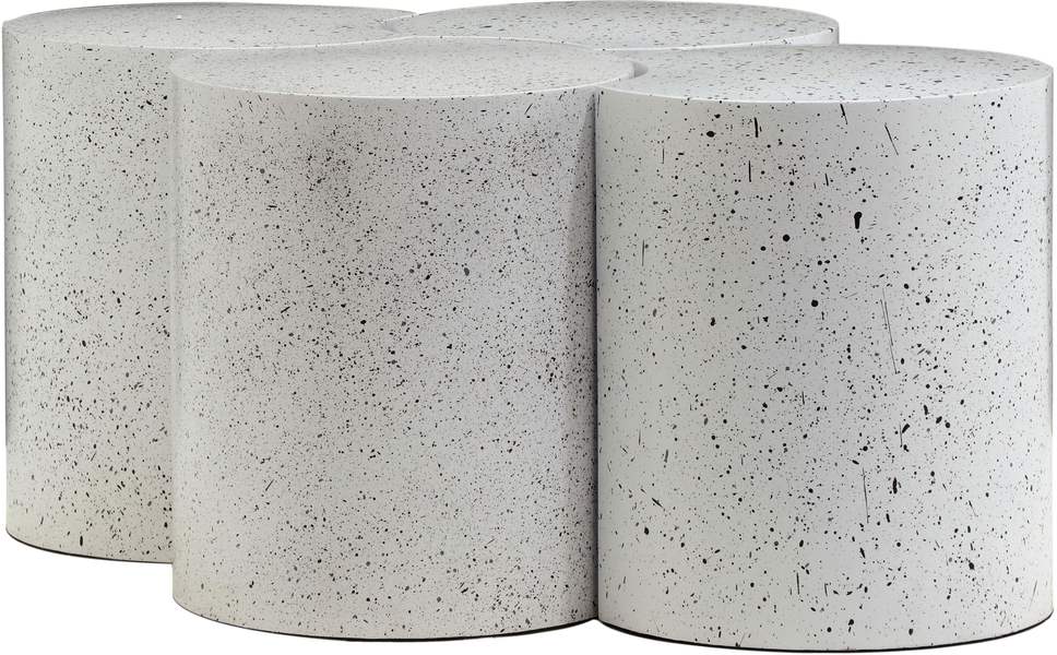 Meridian Furniture - Dimple White Iron 4pc. Nesting Coffee Table - 99084White-4D - GreatFurnitureDeal