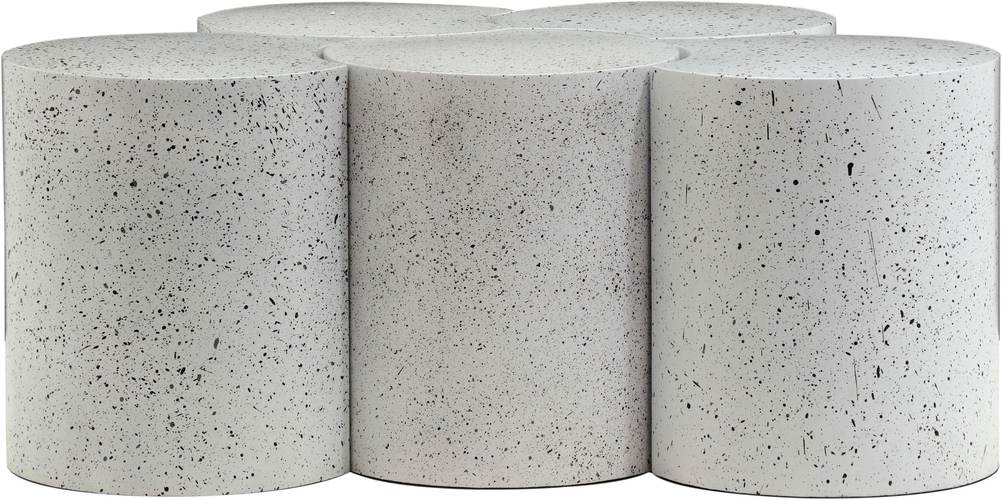 Meridian Furniture - Dimple White Iron 5pc. Nesting Coffee Table - 99084White-5C - GreatFurnitureDeal