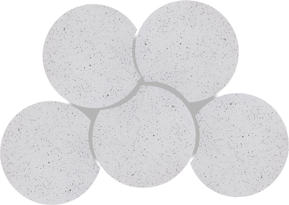 Meridian Furniture - Dimple White Iron 5pc. Nesting Coffee Table - 99084White-5C - GreatFurnitureDeal