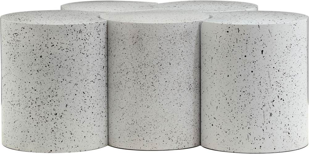 Meridian Furniture - Dimple White Iron 5pc. Nesting Coffee Table - 99084White-5D - GreatFurnitureDeal