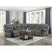 Homelegance - Muirfield 3-Piece Reclining Sectional with Left Console in Gray - 9913*32LCN2R - GreatFurnitureDeal