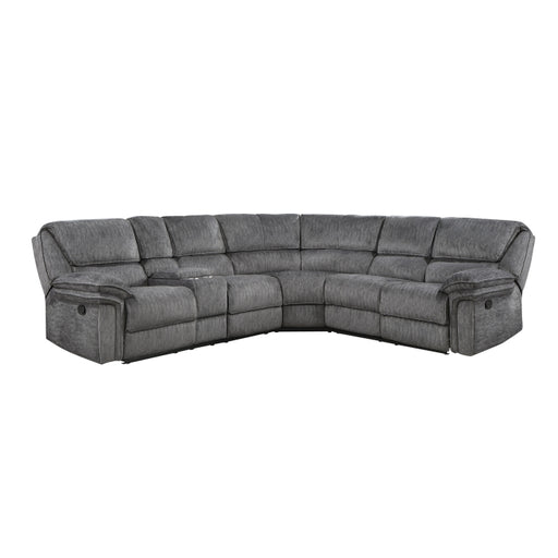 Homelegance - Muirfield 3-Piece Reclining Sectional with Left Console in Gray - 9913*32LCN2R - GreatFurnitureDeal