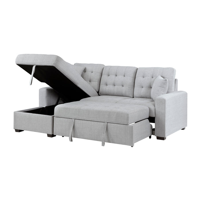 Homelegance - McCafferty 2 Piece Sectional in Gray - 9916GY*2LCRL - GreatFurnitureDeal