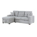 Homelegance - McCafferty 2 Piece Sectional in Gray - 9916GY*2LCRL - GreatFurnitureDeal