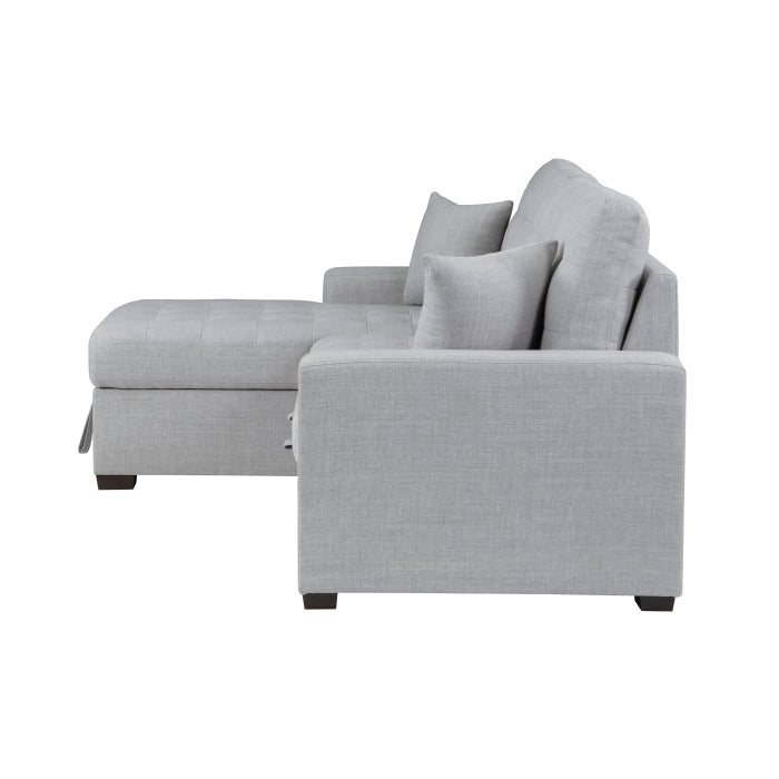 Homelegance - McCafferty 2 Piece Sectional in Gray - 9916GY*2LCRL - GreatFurnitureDeal