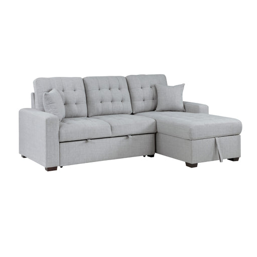 Homelegance - McCafferty 2 Piece Sectional with Pull-out Bed and Right Chaise in Gray - 9916GY*2LLRC - GreatFurnitureDeal
