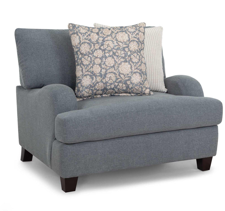 Franklin Furniture - 992 Laurel Chair and a Half and Ottoman in Eugene Lake - 99288-99218 - GreatFurnitureDeal