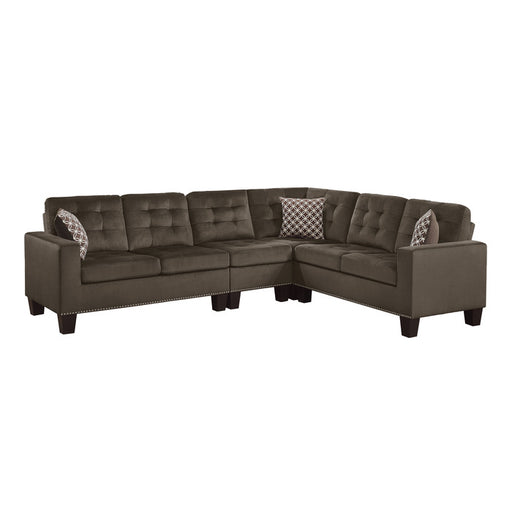 Homelegance - Lantana 2 Piece Reversible Sectional in Chocolate - 9957CH*SC - GreatFurnitureDeal