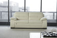 American Eagle Furniture - EK041 Ivory Italian Leather 3 Piece Living Room Set - EK041-IV-SLC - GreatFurnitureDeal