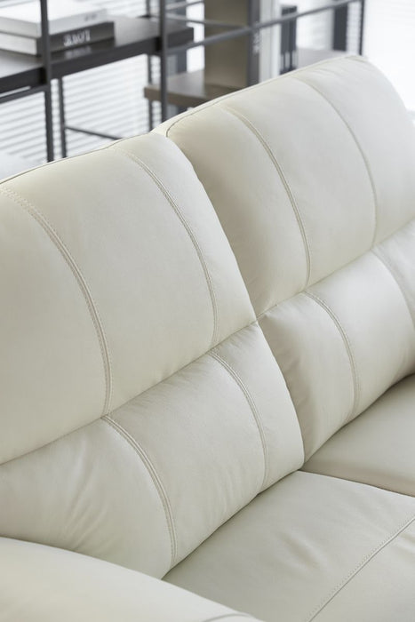 American Eagle Furniture -  EK041  Ivory Italian Leather Sofa - EK041-IV-SF - GreatFurnitureDeal