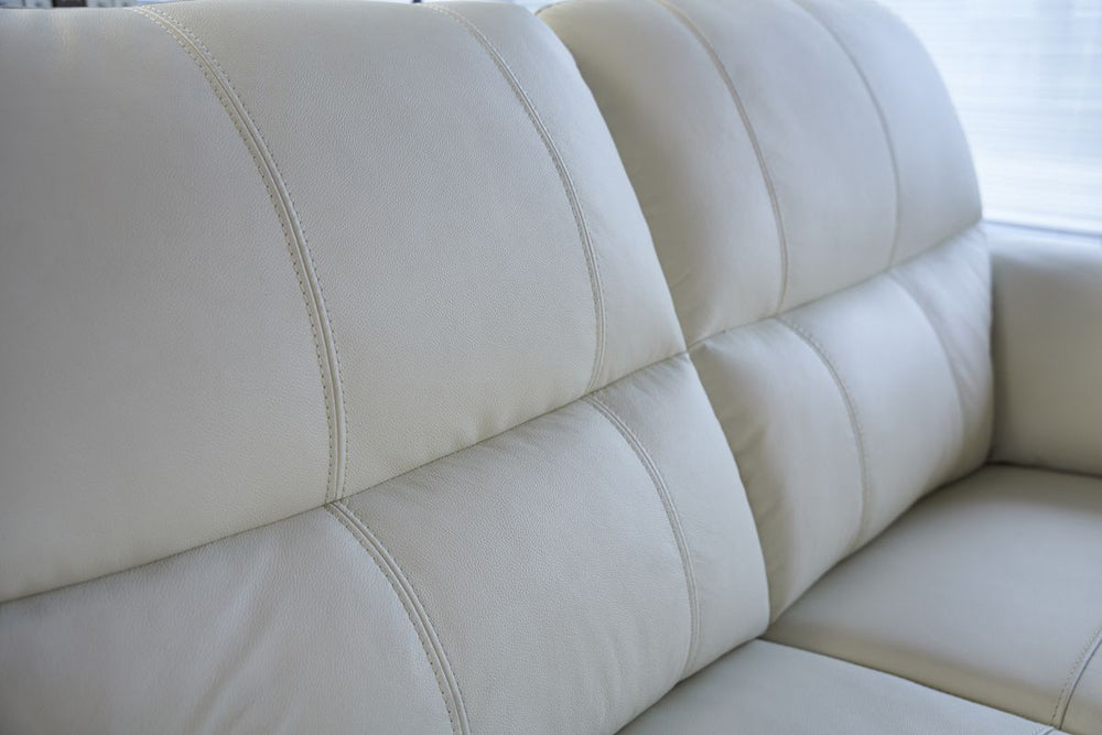 American Eagle Furniture -  EK041  Ivory Italian Leather Sofa - EK041-IV-SF - GreatFurnitureDeal