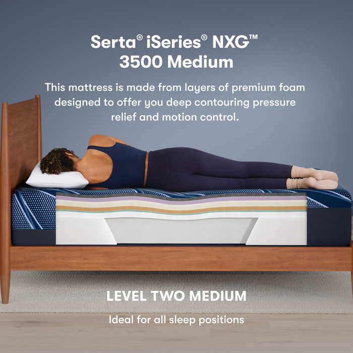 Serta Mattress - iSeries® NXG™ 3500 Medium Foam Full Mattress - 3500 Medium Foam - FULL - GreatFurnitureDeal