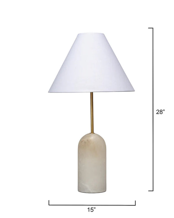 Jamie Young Company - Holt Table Lamp in White Alabaster - 9HOLTTLALABA - GreatFurnitureDeal