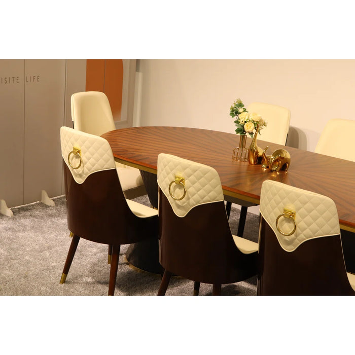 European Furniture - Vogue Lux Beige Dining Chair (Set of 2) EF-27916-BSC - GreatFurnitureDeal