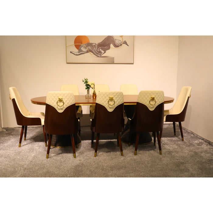 European Furniture - Vogue Lux Beige Dining Chair (Set of 2) EF-27916-BSC - GreatFurnitureDeal
