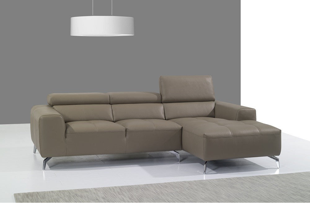 J&M Furniture - A978B Premium Leather RHF Sectional Sofa in Burlywood - 17906121-RHF - GreatFurnitureDeal