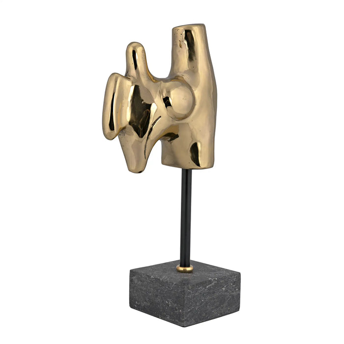 NOIR Furniture - Goker Sculpture Brass with Stand - AB-291BR - GreatFurnitureDeal