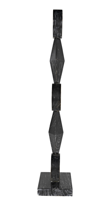 NOIR Furniture - Totem Sculpture in Cinder Black - AC151CB - GreatFurnitureDeal