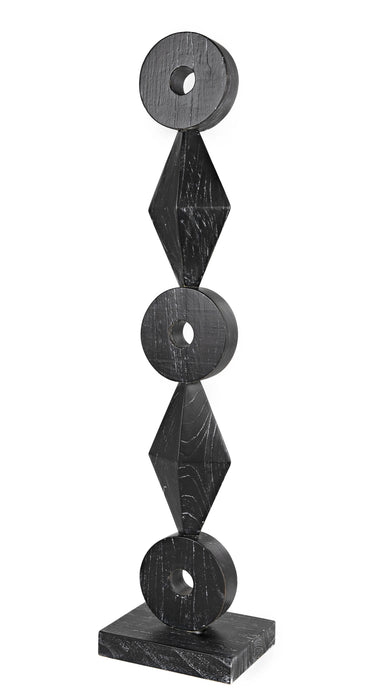 NOIR Furniture - Totem Sculpture in Cinder Black - AC151CB