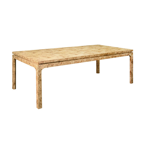 Worlds Away - Adams Modern Rectangular Dining Table in Burl Wood - ADAMS BW - GreatFurnitureDeal