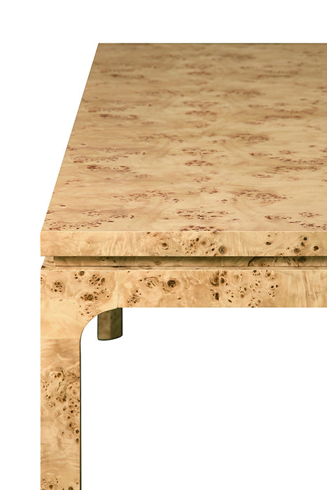 Worlds Away - Adams Modern Rectangular Dining Table in Burl Wood - ADAMS BW - GreatFurnitureDeal