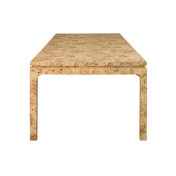 Worlds Away - Adams Modern Rectangular Dining Table in Burl Wood - ADAMS BW - GreatFurnitureDeal