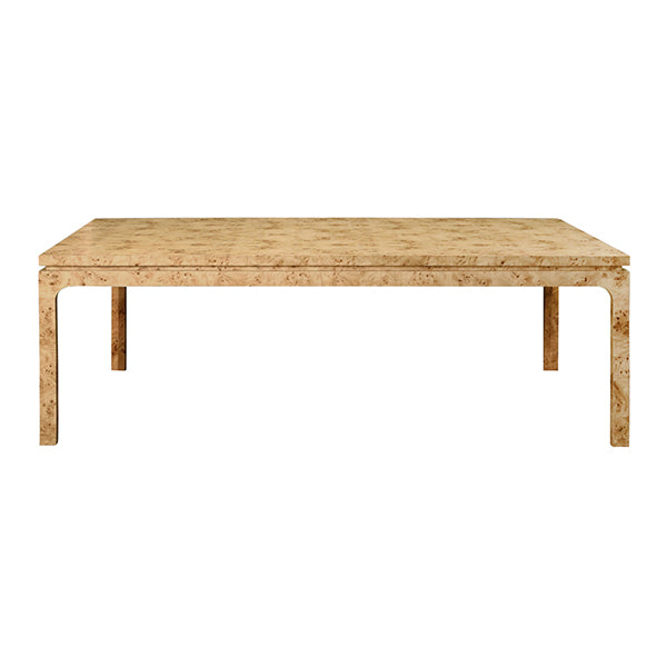 Worlds Away - Adams Modern Rectangular Dining Table in Burl Wood - ADAMS BW - GreatFurnitureDeal