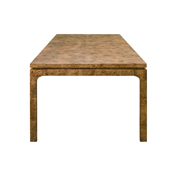 Worlds Away - Adams Modern Rectangular Dining Table in Dark Burl Wood - ADAMS DBW - GreatFurnitureDeal